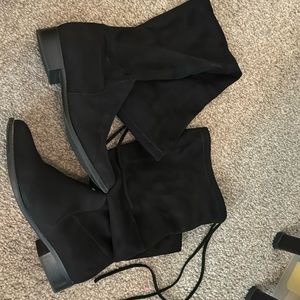 Knee high. Tie boots size 9